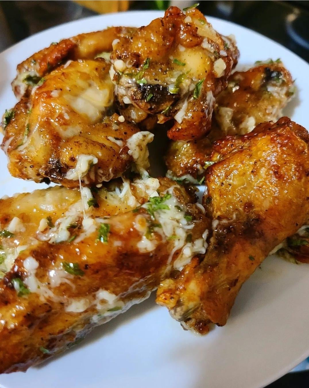 [Homemade] Hähnchenflügel mit Knoblauch Parmesan - gemischte Dinge