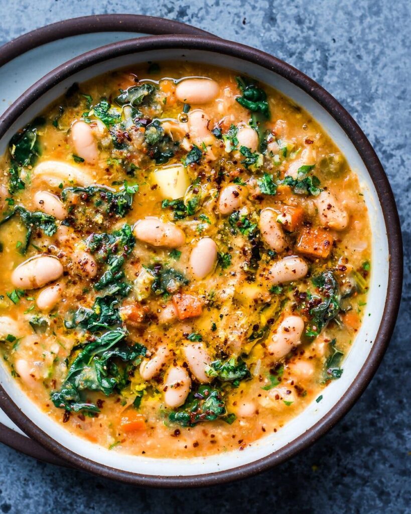Creamy White Bean Soup with Kale and Gremolata gemischte Dinge