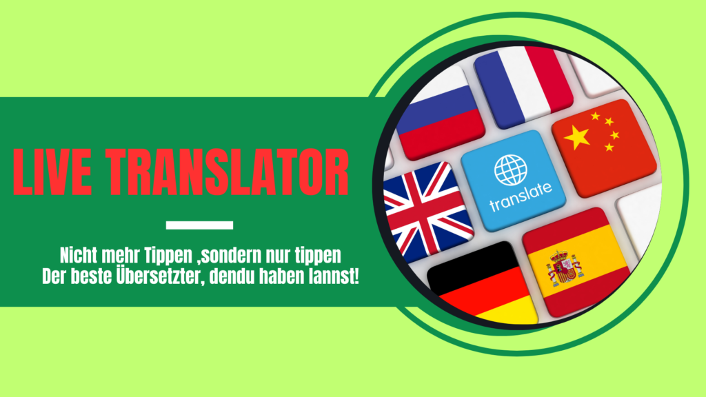 Übersetzten durch Sprechen! Der beste Live-Translator, den du haben musst.