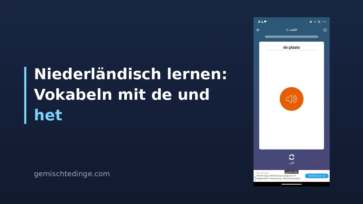 Niederländisch lernen: Vokabeln mit de und het – die Tobo-App im Test